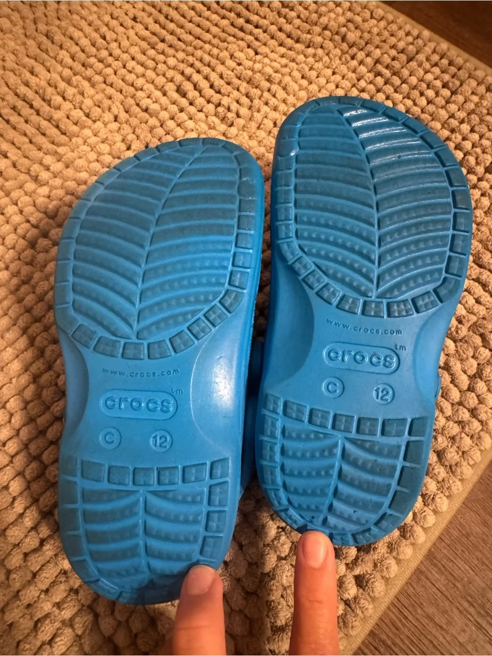 CROCS Kids Bright Blue Clog Sandals with Spider Hero Charm